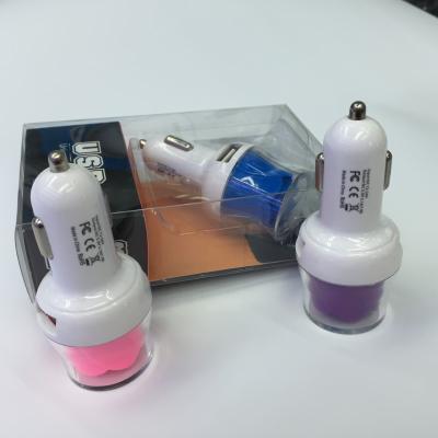 China Fashionable Rose shape 3.1A Dual USB Car Charger Adapter For iPad2 / 3 iPhone iPod for sale