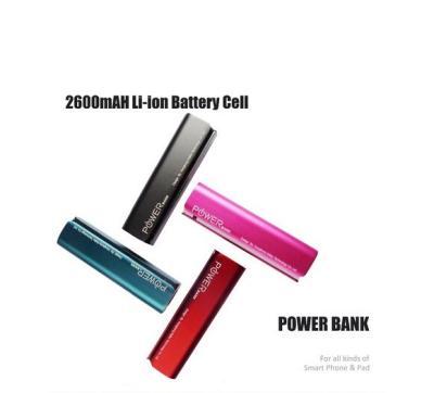 China 600mAh Mini Universal USB Power Portable External Backup Battery Power Bank Aluminum Alloy for sale