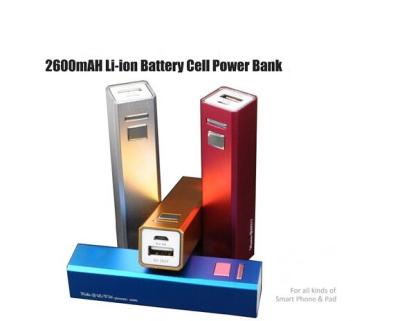 China Universal Portable Power Bank For Cell Phone , 2600mah power bank charging capacity for sale