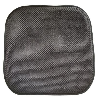 China 100% Polyester Honeycomb Pattern Memory Foam Chair Pads With Ties Non Slip SBR Back And Washable Cushion for sale