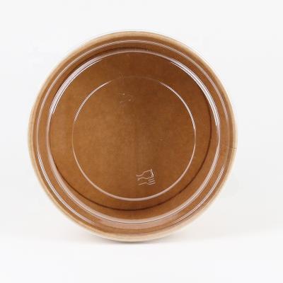 China 150mm PET Lid Disposable Paper Salad Bowl Lid Plastic Bowls And Lids for sale