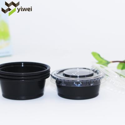 China Single Wall 2oz 3oz All Size Clear Plastic Custom Sauce Cups , PP Share Cup With Sealing Lids for sale