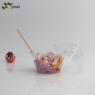 China Factory Single Wall Cheap Price High Quality Plastic Ice Cream Container , PET Ice Cream Cups for sale