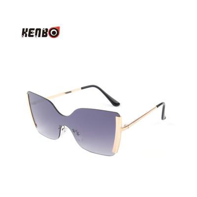 China 2021 Fashion Sunglasses Kenbo Eyewear Men Rimless Sunglasses Shape Oversized Square One Piece Sunglasses For Women for sale