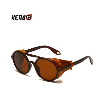 China Fashion Sunglasses Kenbo Eyewear 2021 New Arrivals Round Sunglasses Custom Steampunk Retro Steampunk Sunglasses Men for sale