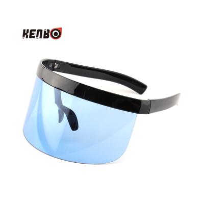 China 2020 Kenbo Eyewear Vintage Shield Windproof Goggles Fashion Sunglasses Shades Oversized Flat Women Men Shades for sale