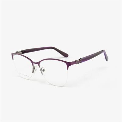 China For Reading Glasses 2021 Kenbo Square Frames Optical Frame Fashionable Metal Half Glass Eyewear Glasses for sale