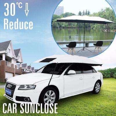 China Special Customized For Who Learn To Drive SUNCLOSE Foldable Sunshade Car Parking Cover Waterproof Car Umbrella Cover for sale