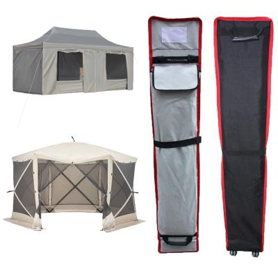 China Custom Ultra Heavy Duty Wheeled Pop Up Bag Universal Canopy Tent Storage Rolling Bag With Handles For 10x10 Pop Up Canopy Tent for sale