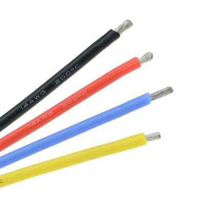 China 8AWG 10AWG 12AWG 14AWG 20AWG 26AWG 22AWG 50mm Heat Resistant Silicone Rubber Coated High Temperature Heater Wire Electrical Cable for sale