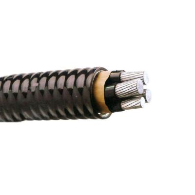 China 600V 1kv 5kv 8kv Underground Type MC Teak 90 4/0 2/0 A.W.G. Copper Coupling XLPE Aluminum Insulation Armored Power Cable for sale