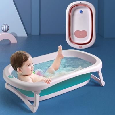 China 2021 Hot Sale New Mordern Baby Folding Multicolor Plastic Baby Bathtub Newborn Baby Foldable Bathtub New for sale