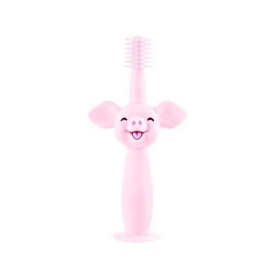 China 360 Electric U Shaped Baby Toothbrush Cotton Baby Toothbrush Silicone Rotating Seamless Finger Toothbrush for sale