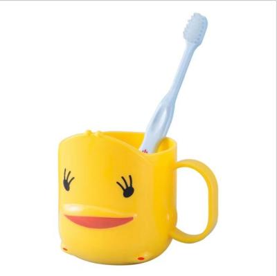 China Modern Cartoon Small Creative Yellow Duck Water Cup, Cute Cartoon Shape Children Gargle Cup, Thickened Toothbrush Cup for sale