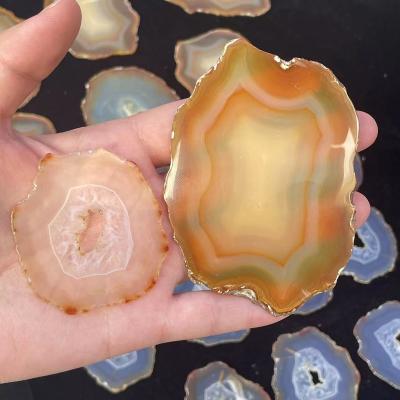 China Wholesale Natural China Gemstone Agate Slices Can Be Used As Coasters for sale