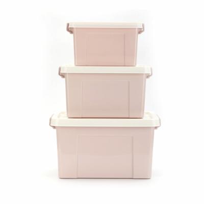 China Removable Plastic Storage Box Portable Airtight Waterproof With Lip Dustproof Household With Removable Wheels for sale