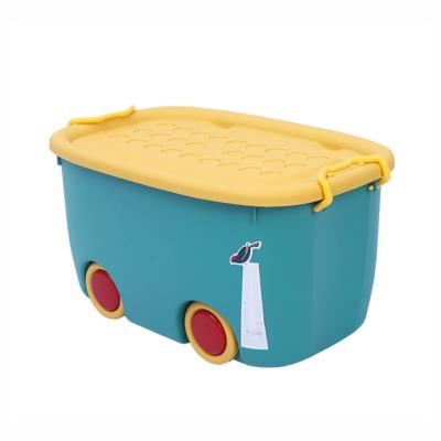 China Detachable Container Plastic Box Portable Airtight Waterproof With Lip Dustproof Household With Removable Wheels for sale