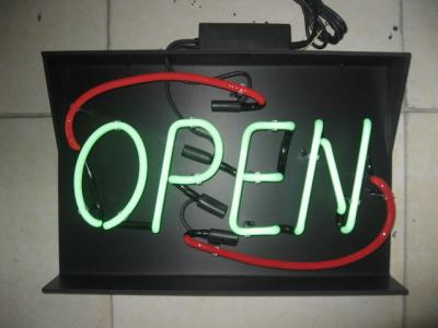 China High Brightness Customizable Big / Small Neon Open Signs With ROHS / CE for sale