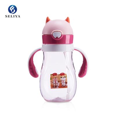 China Sustainable USA Manufacturers BPA Free Kids Plastic Water Bottle With Straw for sale