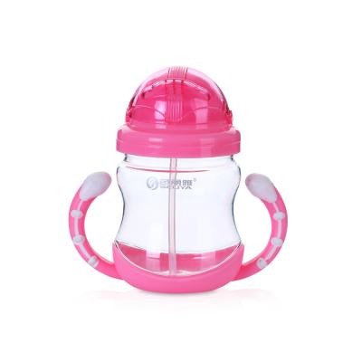 China Viable Wholesale German Tritan Mini Plastic Kids Straw Drinking Cup Baby Bottles for sale