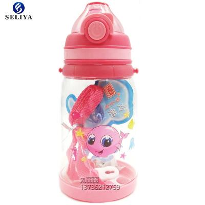 China Home Application Sustainable Bpa Free Kids Plastic Bottle With Straw for sale