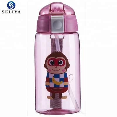 China 520ml Eco-friendly Hard Water Bottle With Straw For Kid for sale