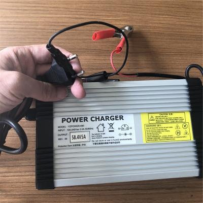 China Standard 58.4V 5A Battery Charger For 48V LiFePo4 Battery Pack for sale