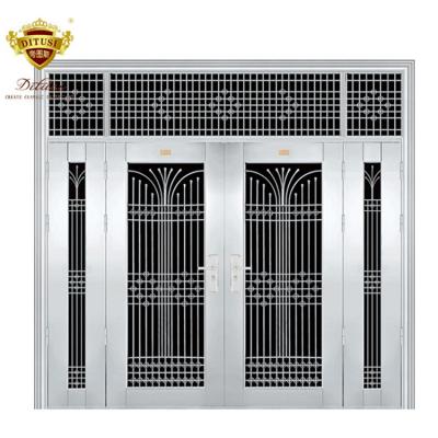 China Mother And Son Stainless Steel Swing Door Decorative Steel Grill Design JH201 for sale