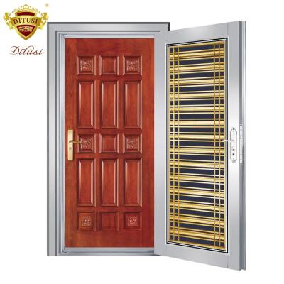 China Good Quality Front Door Swing Home Security Twins Strong Stainless Steel Gates for sale