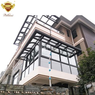 China Swing Sliding Folding Aluminum Modern Glass Sunroom Home Commerical Garden Room for sale