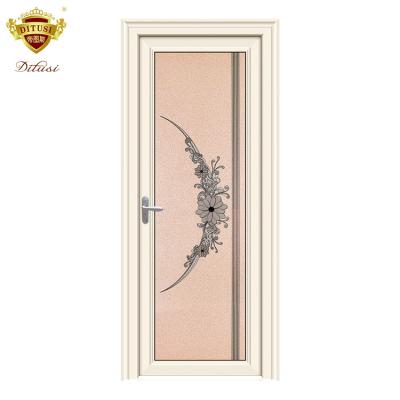 China Good Quality Swing Bathroom Pattern Aluminum Washroom Doors Swing Bathroom Glass Door for sale