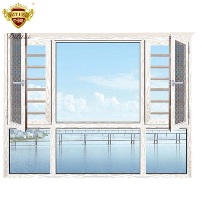 China Swing Aluminum Windows High Quality Price In Pakistan 1.2mm Thickness Aluminum Profile Swing Windows for sale