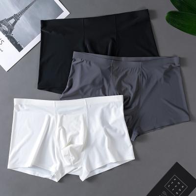 China Ultra-thin men's underwear traceless summer new ice silk sports men's four-corner men's antibacterial panties men's slim style for sale