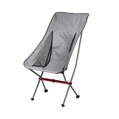 China Ultralight High Back Aluminum Frame Portable Folding Chairs Easy-carry Light Weight Heavy Duty For Camping Backpacking Hiking for sale