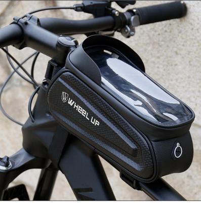 China Bikes Hard EVA Waterproof 7Inch Phone Holder Mountain Bike Bicycle Frame Bag Front Frame Bag for sale