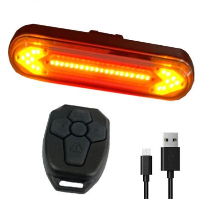 China Bike Safety Rear Light Rechargeable Bicycle Turn LED Light Wireless Remote Control Tail Bike Rear Lamp Warning Recycling Accessories for sale