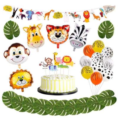 China Add Surprise and Fun to Your Party Jungle Safari Wild Animal Pattern Balloons for Zoo Themed Birthday Party Decorations Baby Shower Supplies T015 for sale