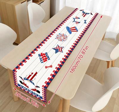 China Add surprise and fun to your party America 4th of July Memorial Day Table Runner Independence Day Holiday Kitchen Dining Table Patriotic Decor Y513 for sale