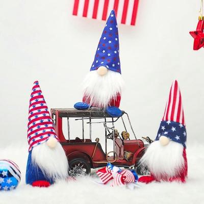 China Adding surprise and fun to your party 4th of July Gnomes Handmade Swedish Gnomes Plush Toy Table of July Gnome Patriotic Decorations Ornaments Gift Veterans Day Y515 for sale