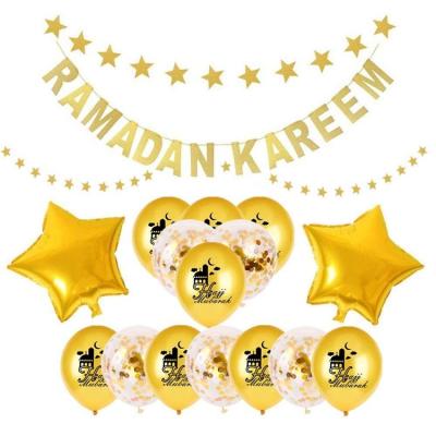 China Add Surprise and Fun to Your Eid Balloon Eid Star Decorations Ramadan Mubarak Party Supplies Ramadan Kareem Ramadan Party Balloons for Home T025 for sale