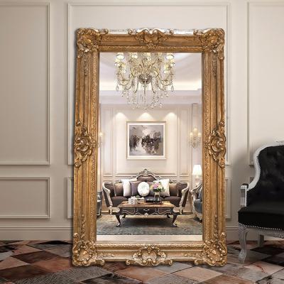 China CLASSIC European Wall Mounted Wall Mirror Decor Luxury Style Gold Wall Mirrors for sale