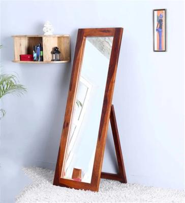 China Customized Classic Standing Dressing Wood Integral Mirrors High Quality Handcrafted Large Decorative Mirror Large Mirrors for sale