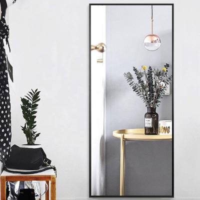 China Large Size Handcrafted Home Decor Metal Wall Mirror Floor Dressing Full Body Mirrors For Living Room Bedroom for sale