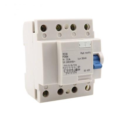 China F360 F362 F364 Mini Residual Current Circuit Breaker 30mA 16A 25A 32A 2p 4p for sale