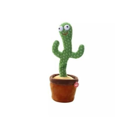 China Promotion Gift Cactus Plush Toys Funny Talking Electronic Shake Cactus Early Education Toys With Song Cute Plush Room Decor for sale