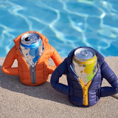 China Lunch Bag Beer Can Cooler Life Vest Outdoor Jacket Cover By Secret In-tooth-Neato Skin A Beer Can Beverage Cooler For 12oz Cans Unique Gifts Fridge for sale