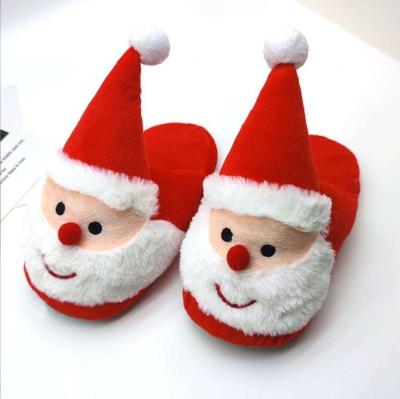 China Winter Plush Santa Claus Men Women Girl Shoes Kids Trend Fashion Adult Home Christmas Slipper Floor Slip-Resistant Sandals for sale