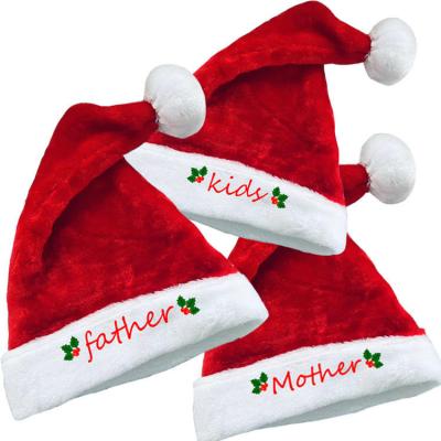 China High-end Short Plush Christmas Hat Family Plush Christmas Hat Manufacturers Christmas Decoration Supplies Wholesale for sale