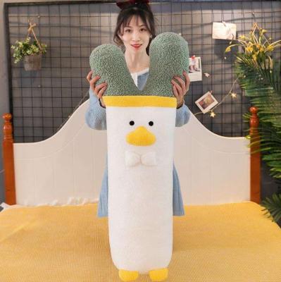 China Creative Expression Green Onion Plush Toys Girls Duck King Plush Long Pillow Cute Onion Stuffed Animal Cushion Companion Doll for sale