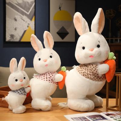 China Hot Sale Home Decoration 30cm 45cm 55cm Kawaii Holding Long Ear Rabbit With Lovely Carrots Bunny Plush Toys Easter Day Decor for sale